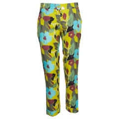 Etro - Pantaloni in cotone con stampa floreale multicolore - S