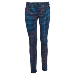 Pantalon skinny Kenzo à carreaux bleus S