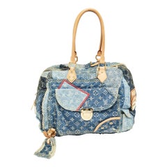 Louis Vuitton Blue Monogram Patchwork Denim Bowly Bag