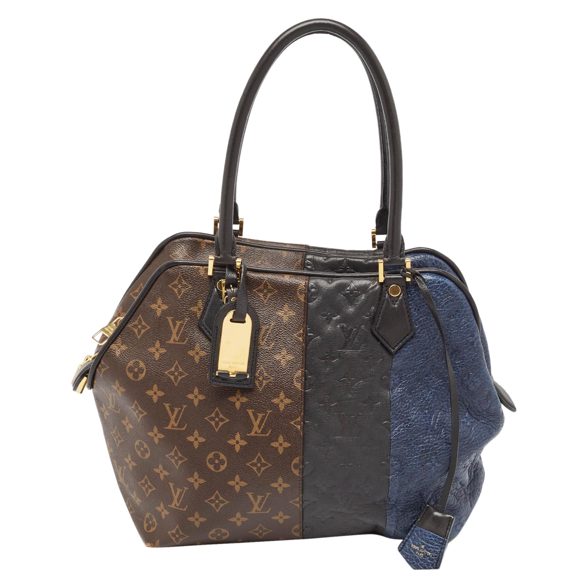 Louis Vuitton Marine Monogram Canvas & Leder Limited Edition Blocks Tasche mit Reißverschluss im Angebot