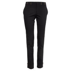 Gucci Pantaloni in jersey con borchie nere M.