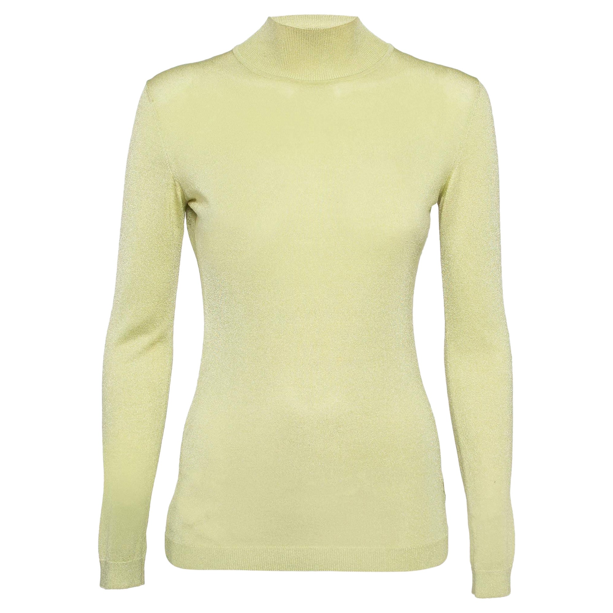 Versace Jeans Couture Lime Green Knit Back Open Sweatshirt XS