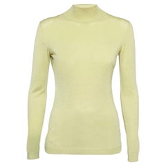 Versace Jeans Couture Lime Green Knit Back Open Sweatshirt XS