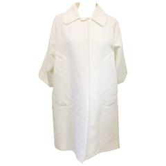 Marni 100% Cotton Swing Coat W Placket Front/Elbow Length Raglan Sleeves 9