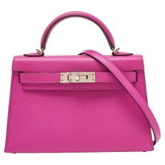 Hermès Magnolia Epsom Leather Palladium Finish Mini Kelly II Sellier 20 Bag