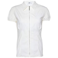 Moschino Jeans Weißes Baumwoll-Top & Kariertes Rock-Set aus Baumwolle, M