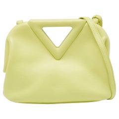 Bottega Veneta Borsa a tracolla piccola a punta in pelle verde chiaro