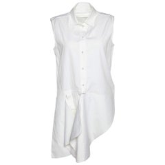 Victoria Victoria Beckham Weißes Hemd mit asymmetrischem Saum aus Baumwolle S