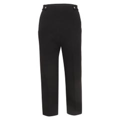 Maje Pantalón de tiro alto de crepé elástico negro S