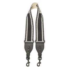 Dior Black Logo Brodé Canvas Book Shoulder Bag Strap