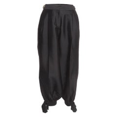 Zimmermann Black Silk Trim Gabardine Slouchy Trousers M