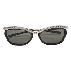 Gucci Black/Silver GG0617S GG Crystals Cat Eye Sunglasses