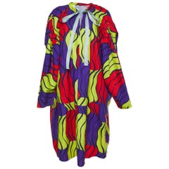 Marni Multicolor Printed Cotton Oversized Tunic Dress S