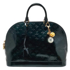 Blaue Nuit Monogrammierte Vernis Alma GM Tasche von Louis Vuitton