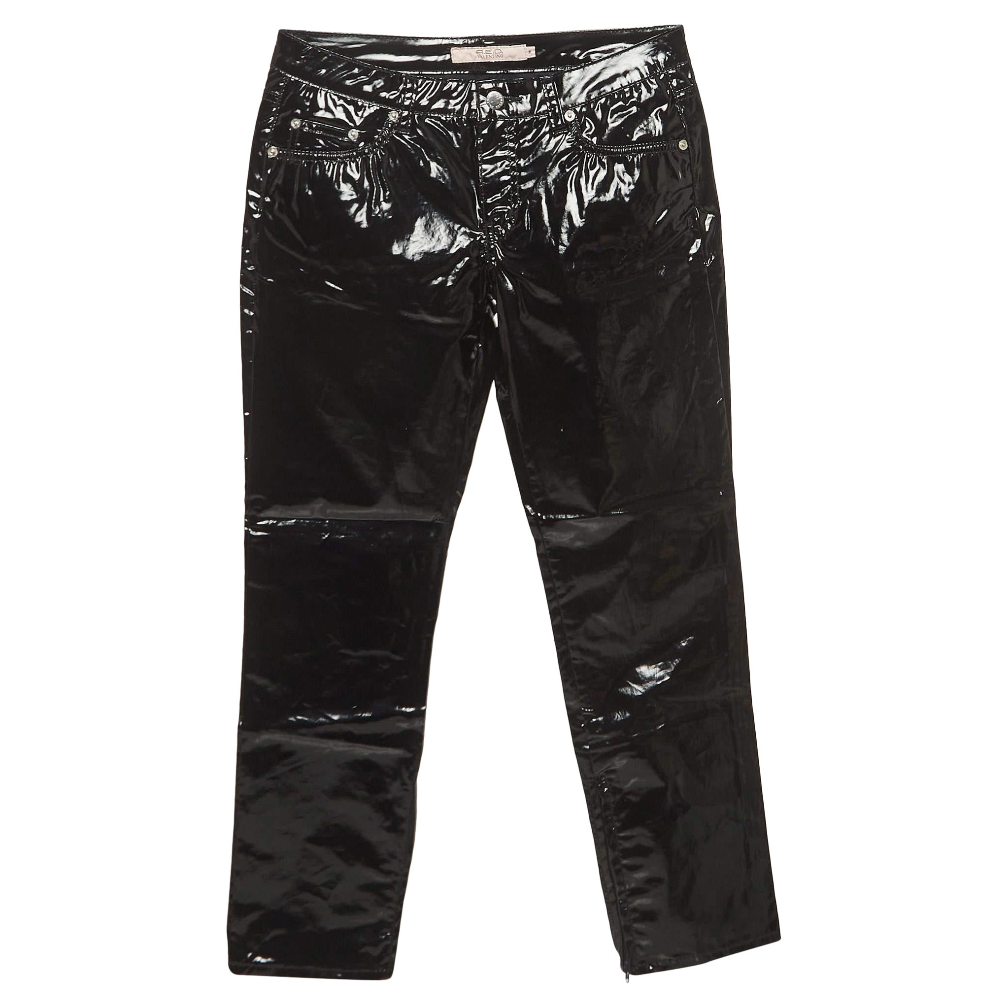 RED Valentino Pantalon à poches détaillées en synthétique noir M.