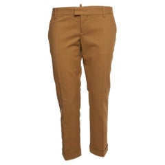 Dsquared2 Pantalones Formales de Algodón Marrón M