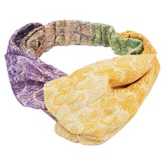 Missoni Mare Multicolor Patterned Lurex Knit Twisted Headband