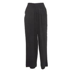 Chloe Black Crepe Pleated Trousers XS