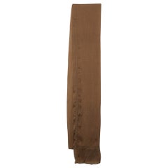 Moschino Khaki Embroidered Detail Silk Stole