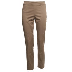 Moschino Cheap and Chic Pantaloni skinny in cotone marrone M.