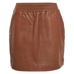M Missoni Minigonna in pelle marrone S.I.M.