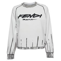 Felpa girocollo in cotone con logo ricamato S.S. White