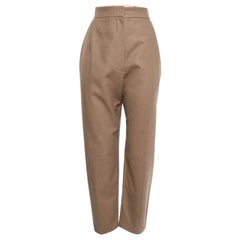 Alexander McQueen Beige Camel Hair Tapered Trousers L