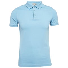 Burberry Brit Polo de algodón azul de media manga S