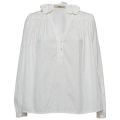 Etro - Chemisier en coton blanc à motifs Paisley - Blouse M