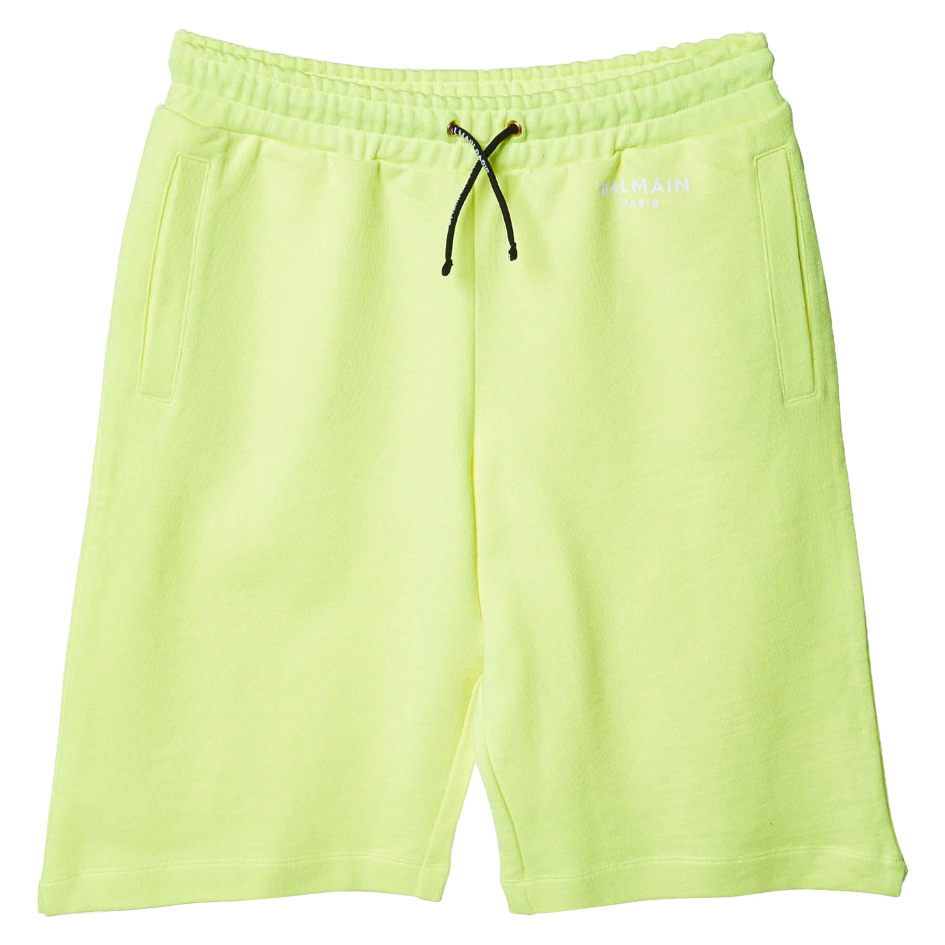 Balmain Neongelbe Bermuda-Shorts aus Baumwolle 14A Yrs