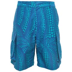 Louis Vuitton × Yayoi Kusama Blue Printed Cargo Shorts L
