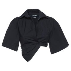 Jacquemus - Chemise asymétrique en coton noir S