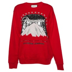 Gucci Red Cotton Paramount Pictures&reg; Edition Sequin Sweatshirt S
