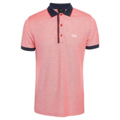 Hugo Boss Pink Pima Cotton Polo T-Shirt L