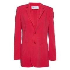 M. Redly Blazer sartoriale in crepe rosa M.