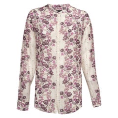 Dsquared2 Pink/Cream Floral Print Cotton Blend Shirt XL