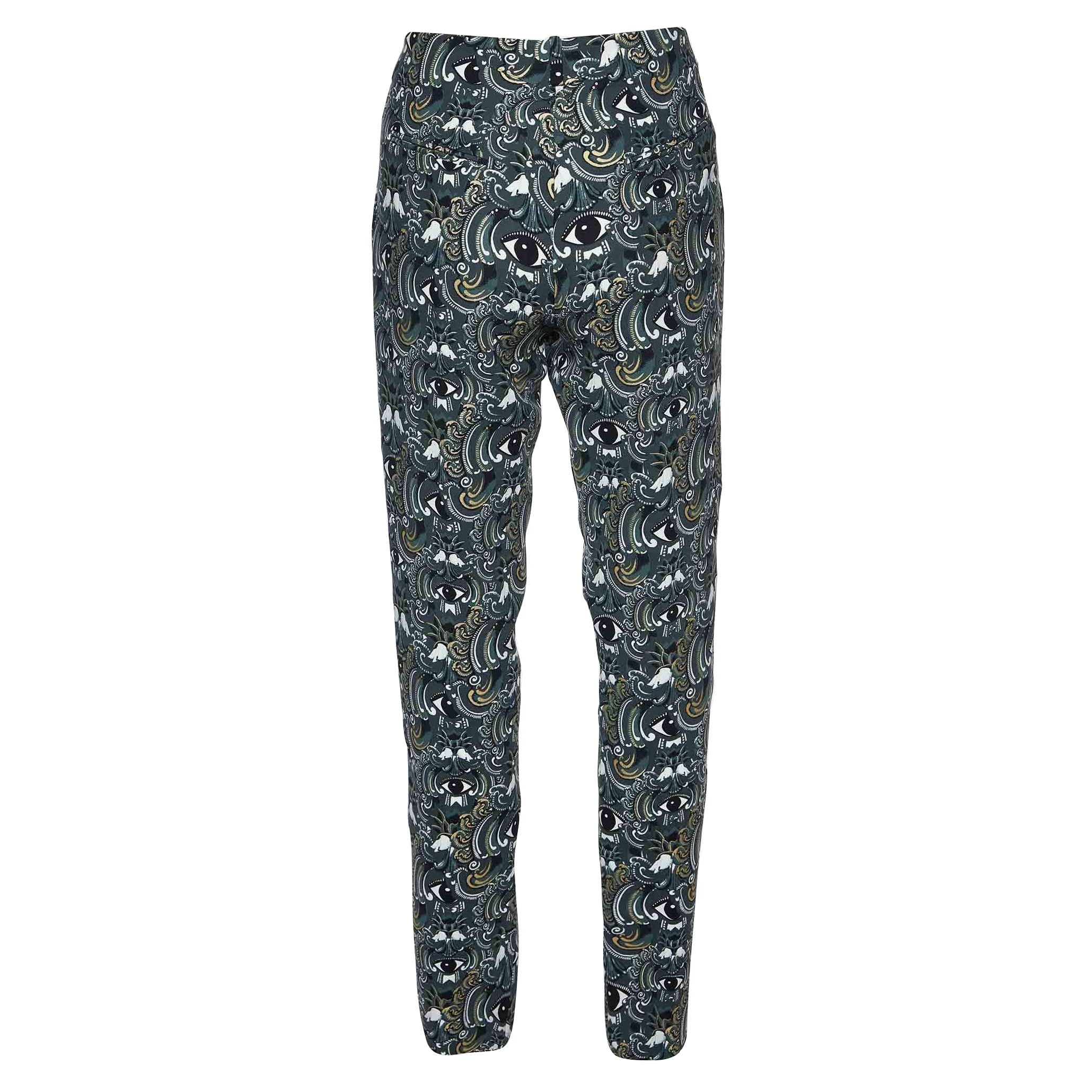 Pantalon croisé Kenzo gris imprimé œil M