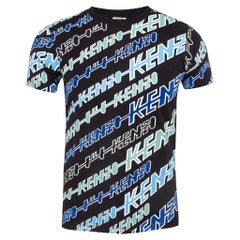 Kenzo Black Logo Graphic Print Cotton Crew Neck T-Shirt XS