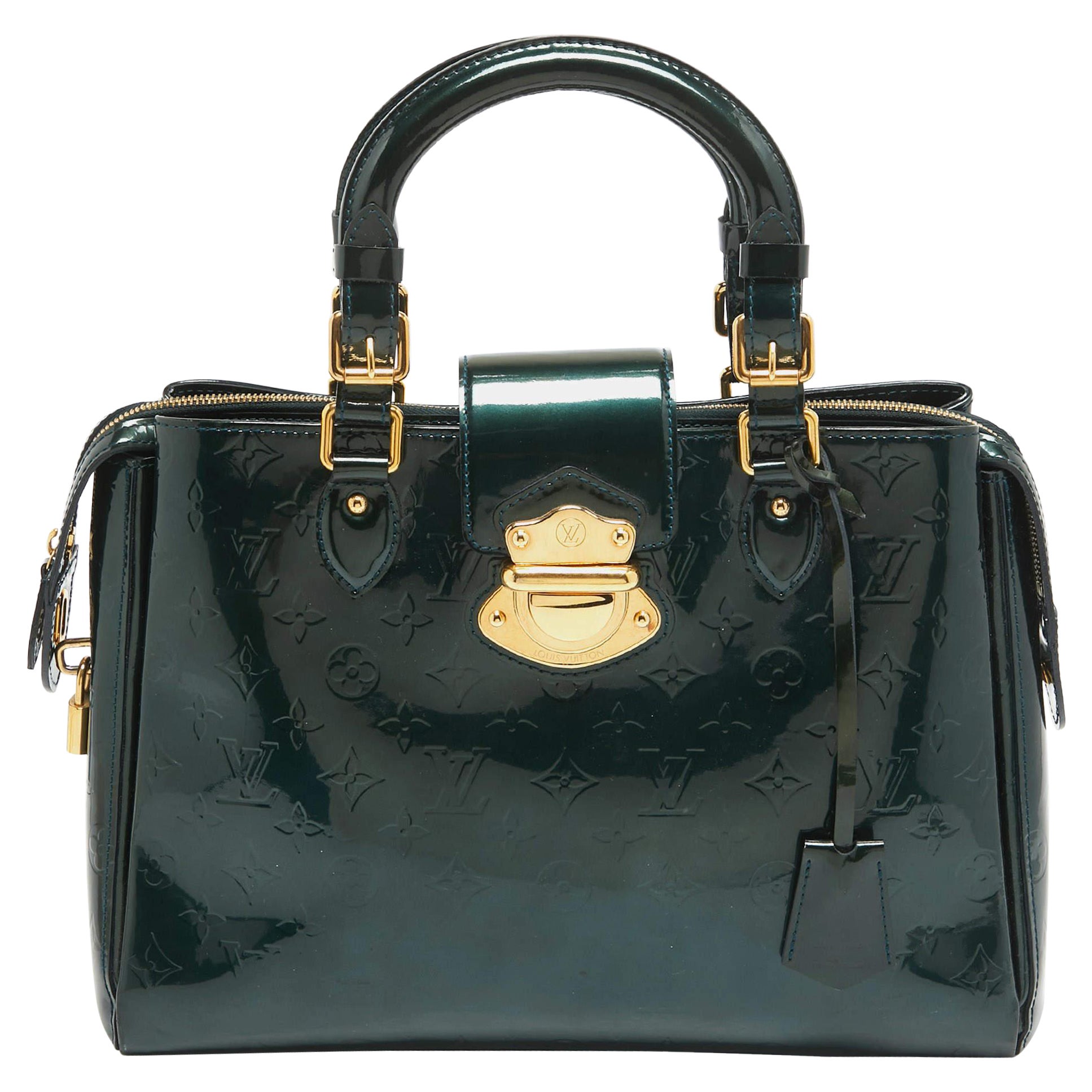 Louis Vuitton Blue Nuit Monogram Vernis Melrose Avenue Bag For Sale