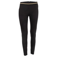 Stella McCartney Schwarze Skinny-Hose aus Stretchstrick mit Taille Detail M