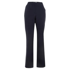 Victoria Victoria Beckham Marineblaue Krepp-Schlaghose M