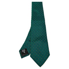 Armani Collezoni Green Jacquard Silk Tie