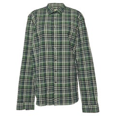 Burberry Brit Green Nova Check Cotton Long Sleeve Shirt XL