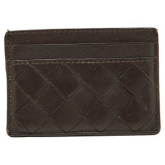 Bottega Veneta Brown Intrecciato Leather Card Holder