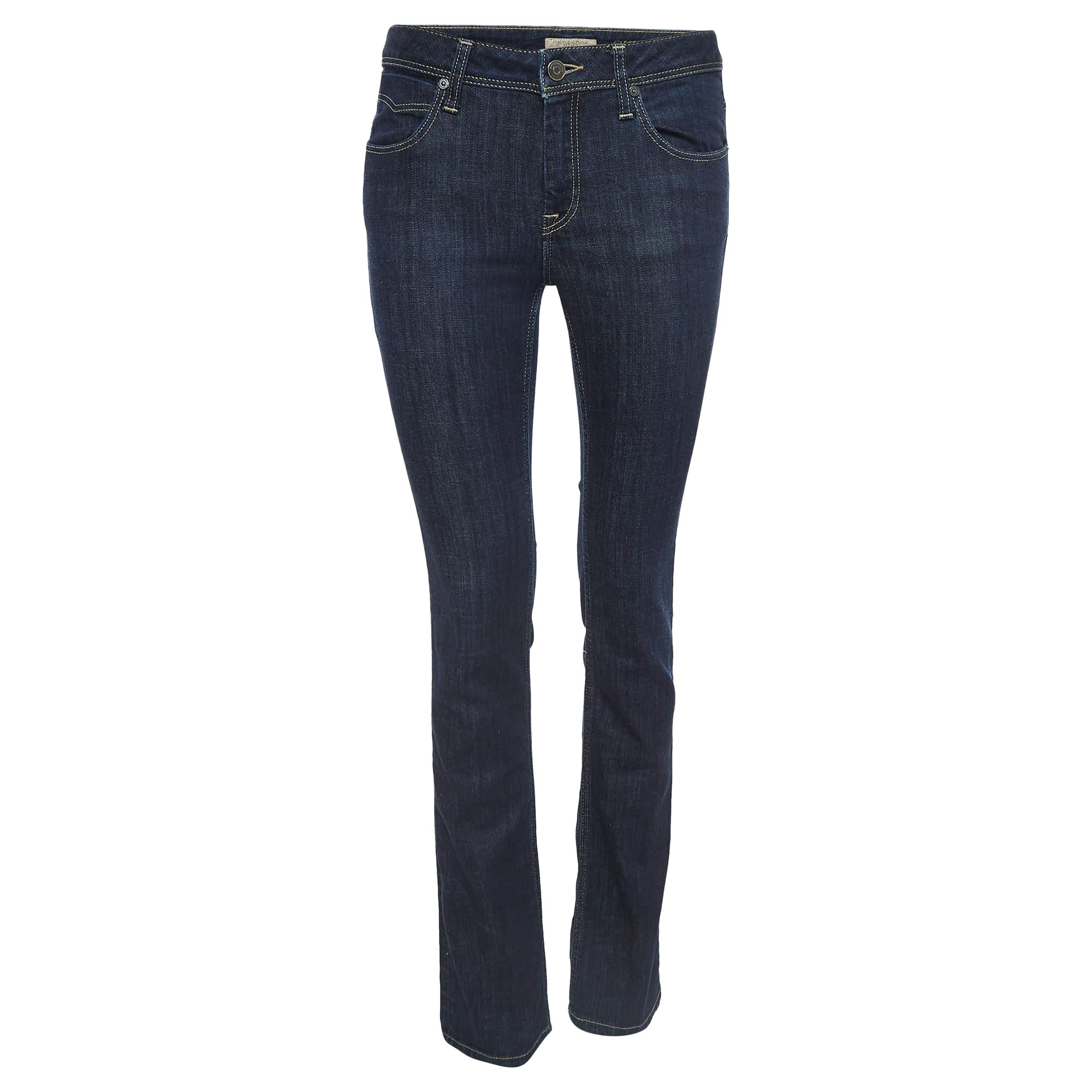Burberry Brit Jeans Stretch Denim Blu Scuro Vita 28" in vendita