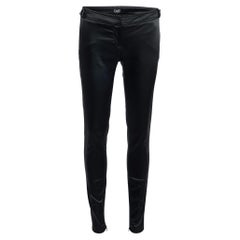 D&G Black Satin Slim Fit Trousers S