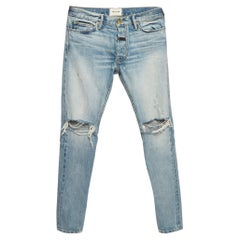 Fear of God Blue Denim Knee Ripped Jeans M Waist 33''
