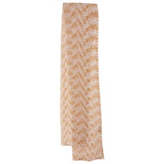 Missoni Orange/Pink Strukturierte Lurex-Strickstola