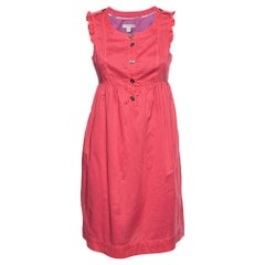 Burberry Brit Red Cotton Sleeveless Dress S