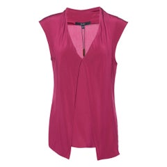 Gucci Purple Silk Sleeveless Blouse S